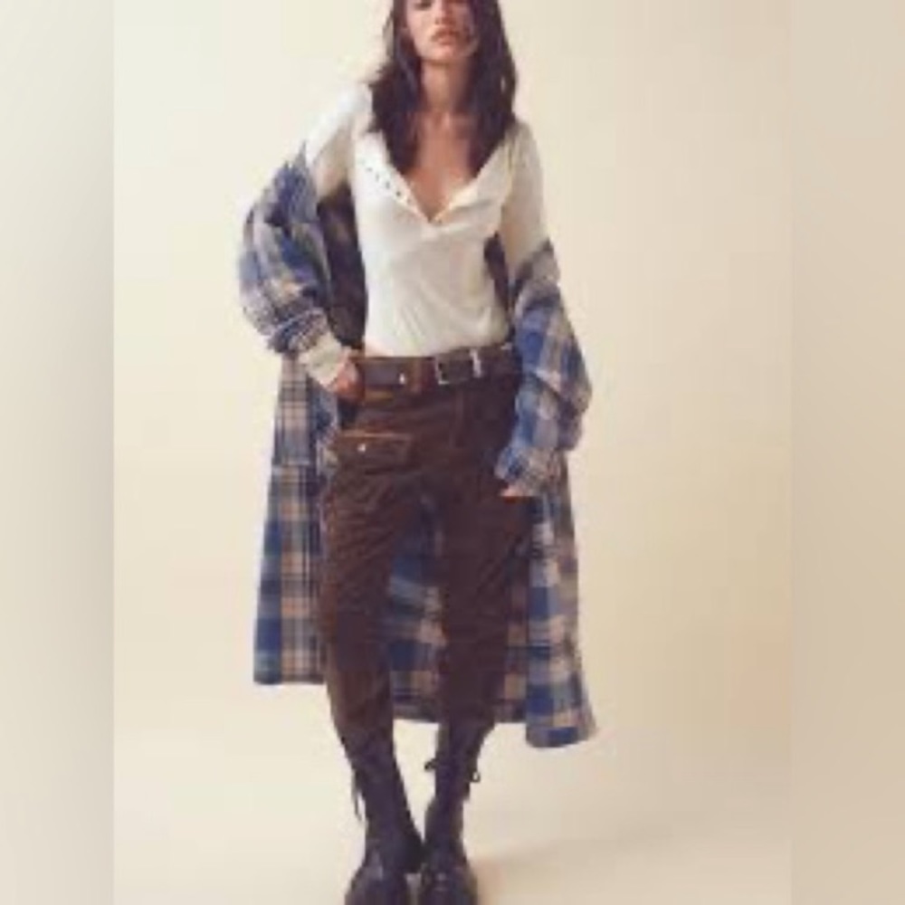 Thread Story plaid open front duster - Picture 2 of 10
